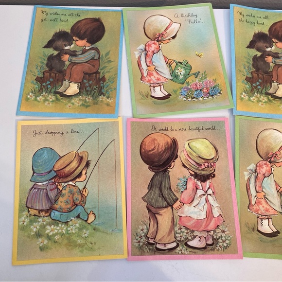 8 Vintage Box Quality Crest Greeting Cards Unused “Lovables” All Occasion - Picture 2 of 8